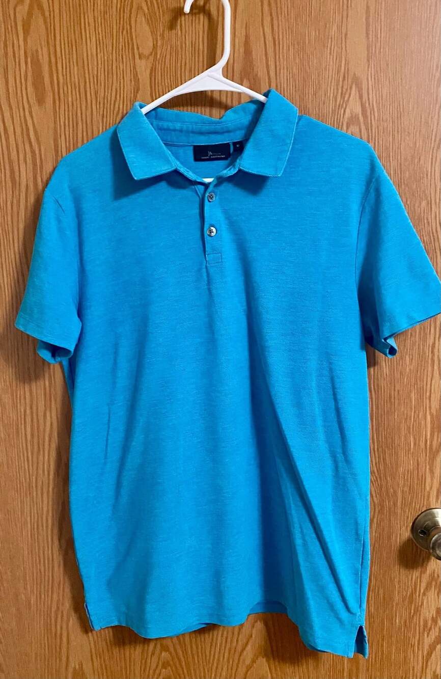 Marc Anthony Men's Blue Slim Fit Short Sleeve Polo Shirt Size M